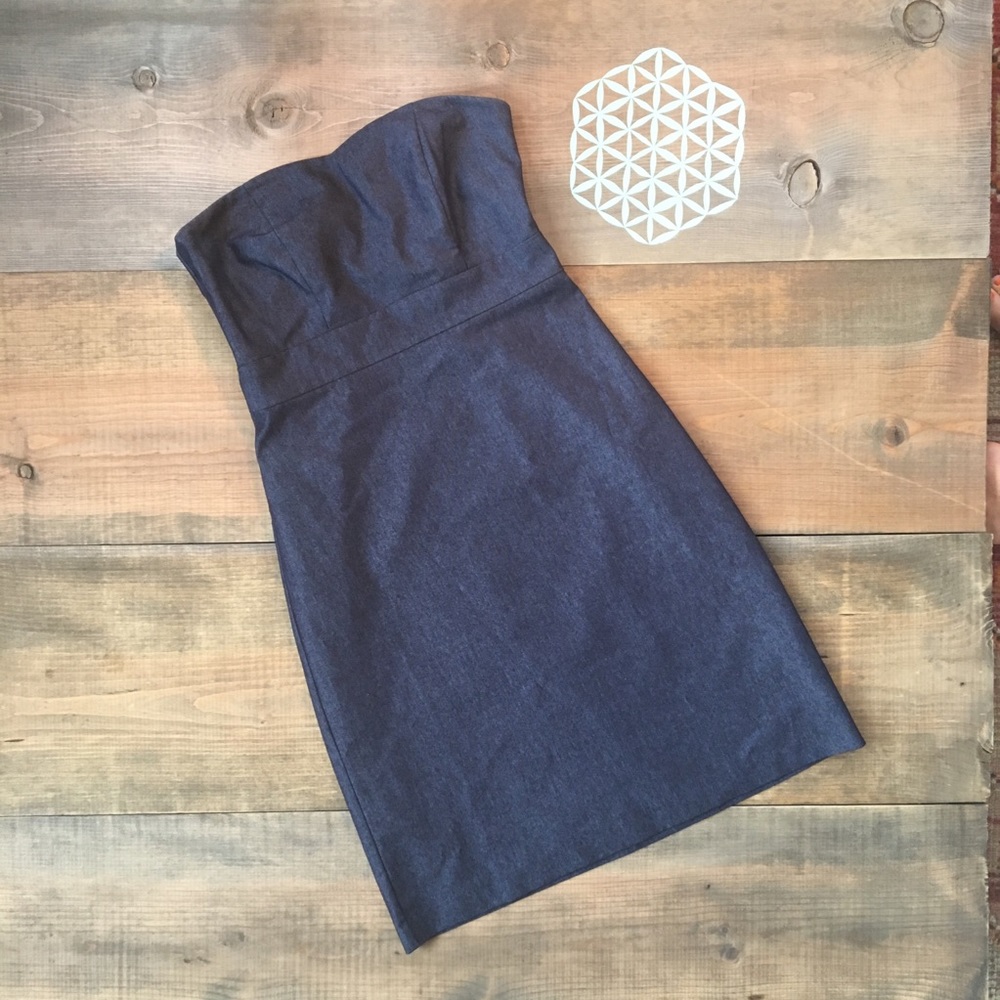 Merona denim strapless lined dress.